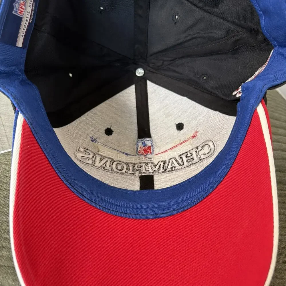 NFL New York Giants Conference Champions Hook And Loop Adjustable Back Hat New